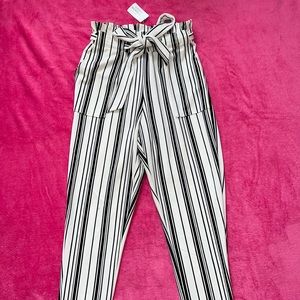 Striped Paperbag Waist Pant. NWT!!